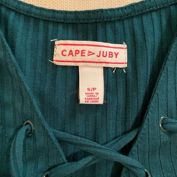 CAPE JUBY Dark green ribbed dress - Picture 2 of 5